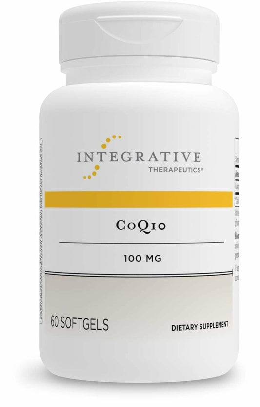 Integrative Therapeutics CoQ10 softgel bottle on shelf for daily energy support