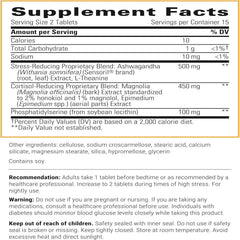 Integrative Therapeutics Cortisol Manager label closeup highlighting ingredients for stress support