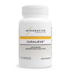 Integrative Therapeutics Curalieve bottle with capsules for daily antioxidant support.