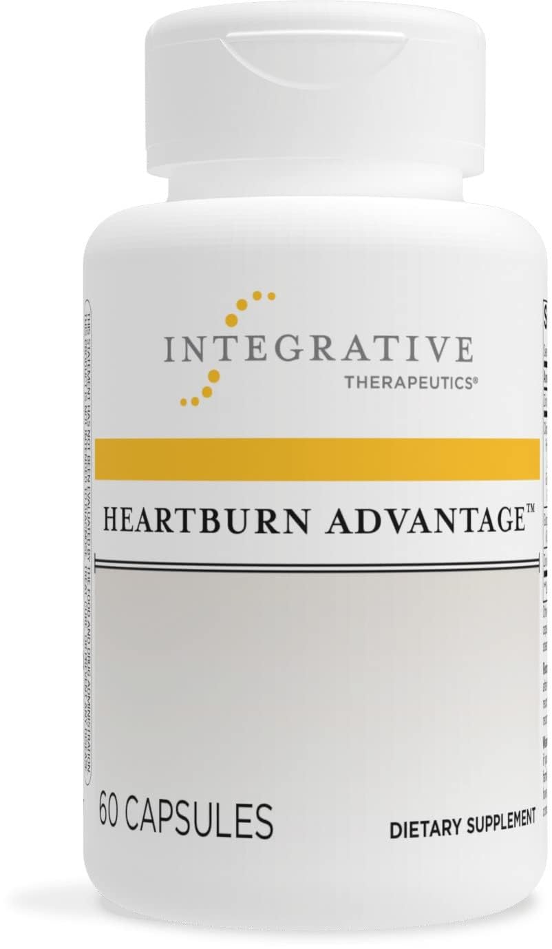 Integrative Therapeutics Heartburn Advantage bottle front view showing gluten-free formula and label