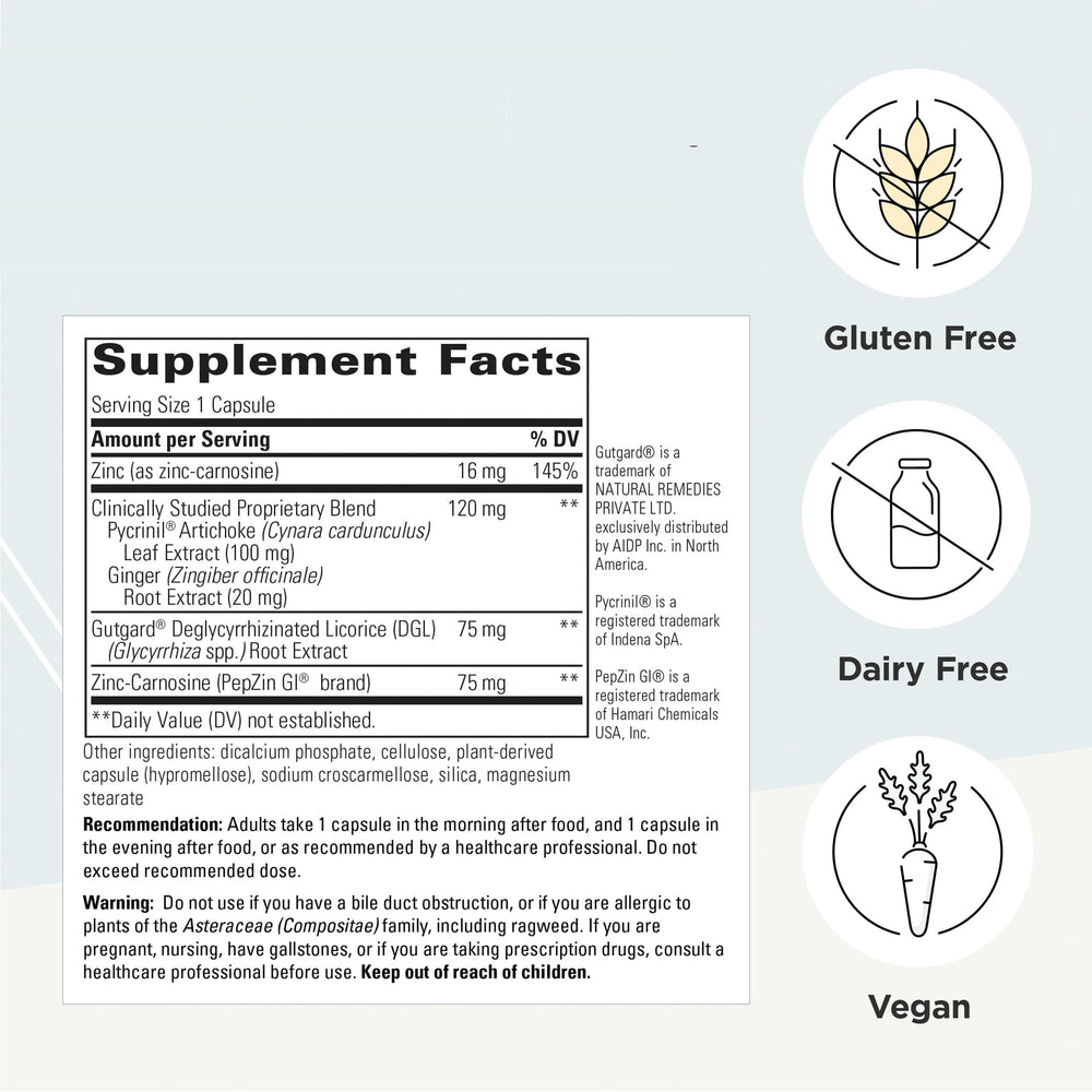 Capsules close-up of Integrative Therapeutics Heartburn Advantage, 60 capsules