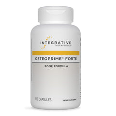 Integrative Therapeutics Osteoprime Forte bottle front highlighting dairy-free bone health.