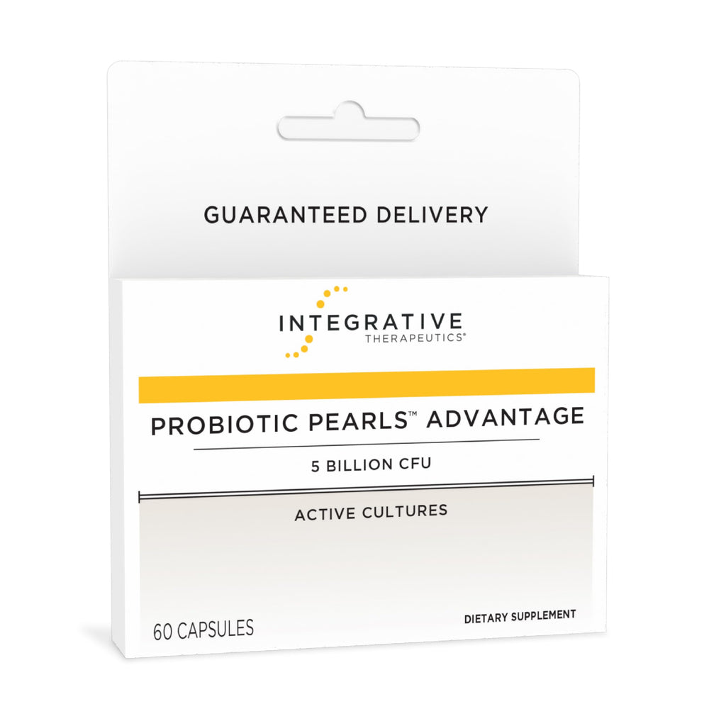 Integrative Therapeutics Probiotic Pearls Advantage bottle for daily gut support.