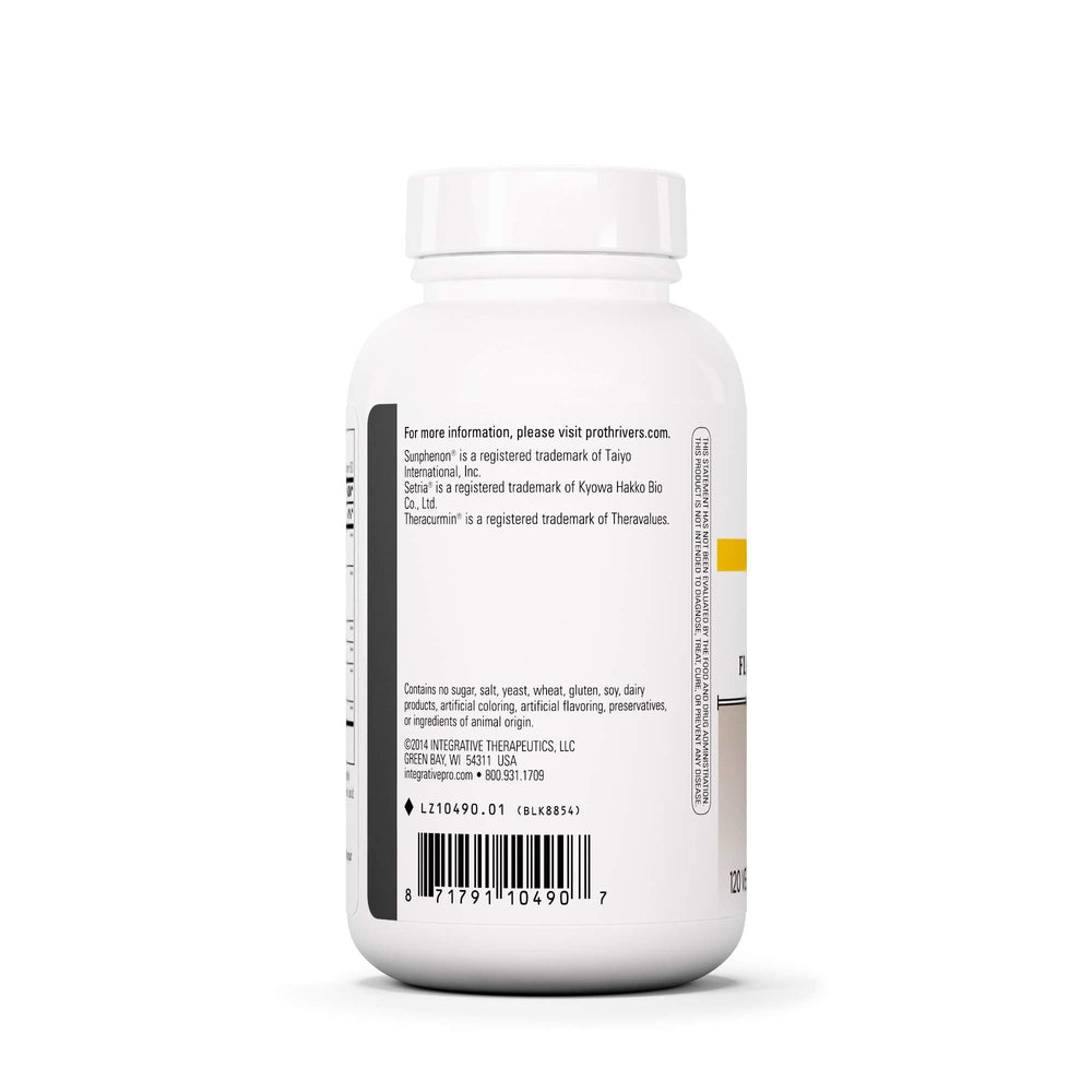 Product label close-up of ProThrivers Wellness Flavonoid Complex, dairy-free formulation.