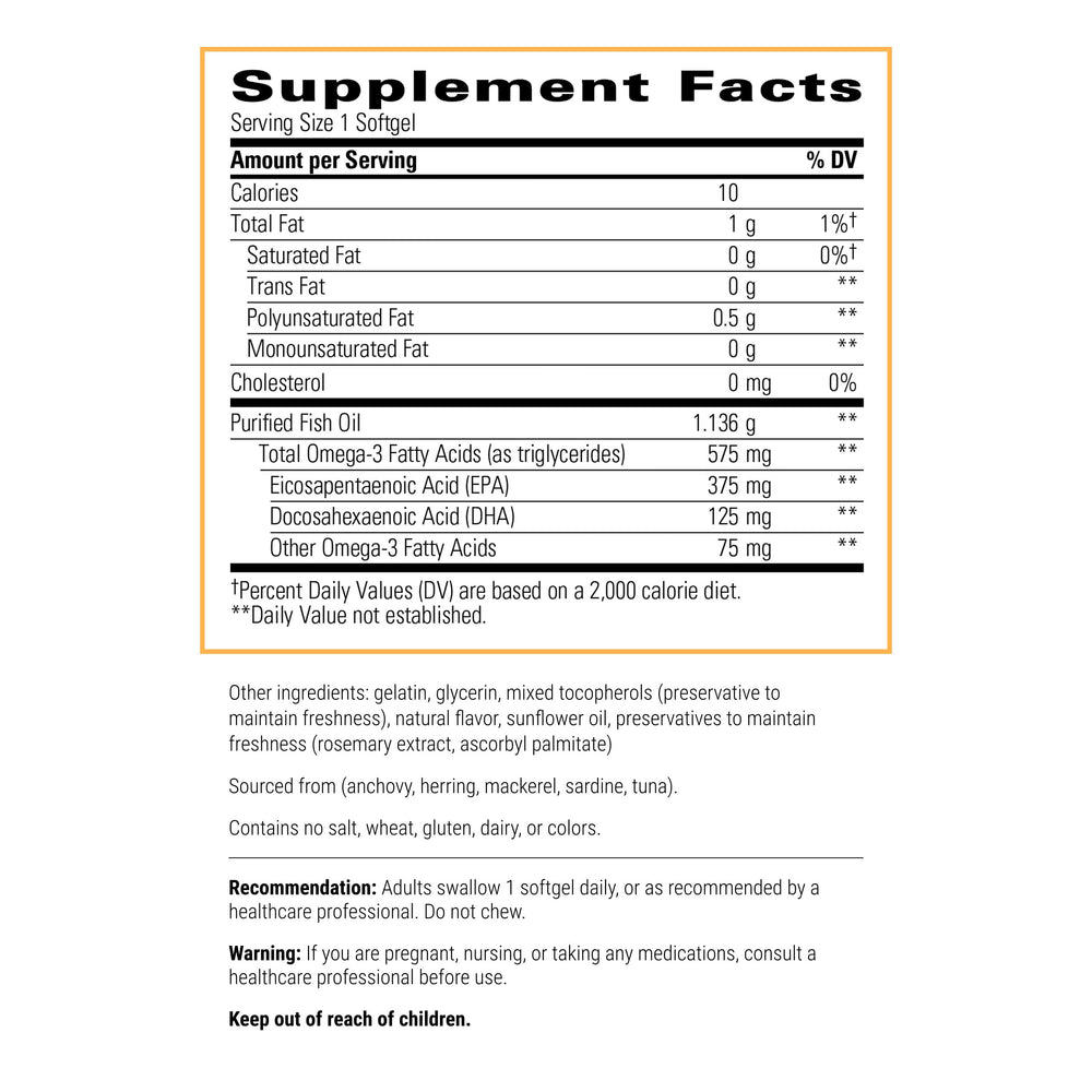 Integrative Therapeutics Pure Omega HP capsules for daily omega-3 support