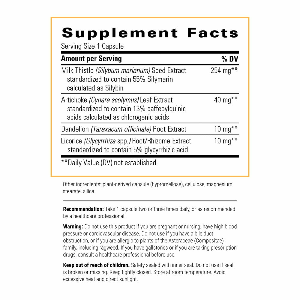 Integrative Therapeutics Super Milk Thistle X bottle side label shows gluten-free claim.