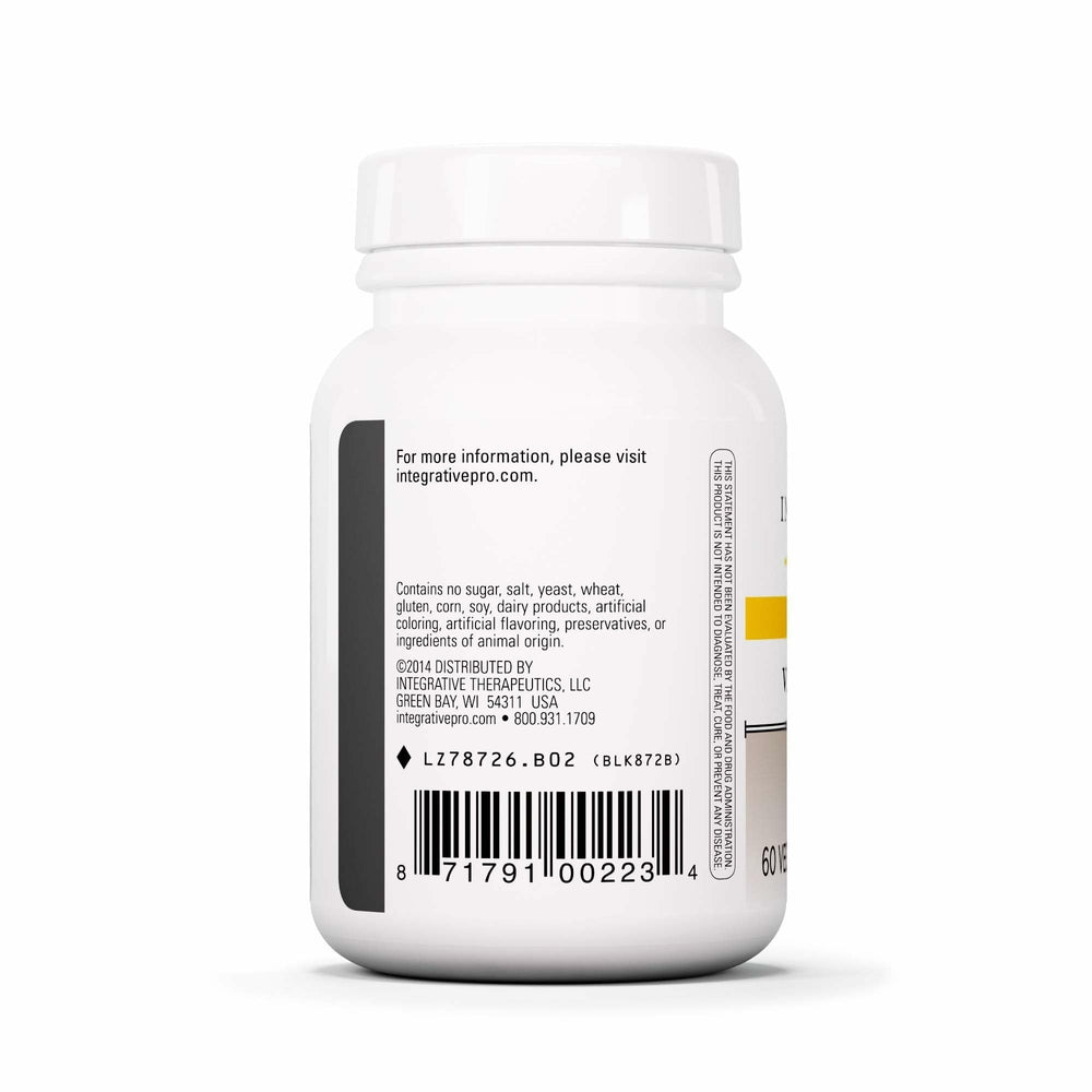 Integrative Therapeutics Vitex Extract label notes 0.5% agnusides per serving