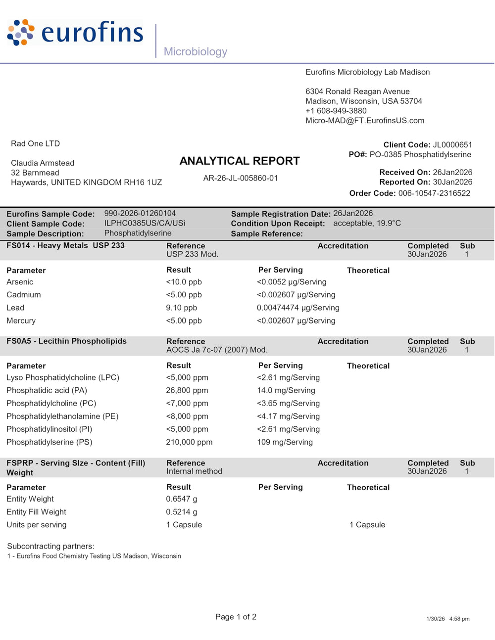 Label highlights 100 mg per capsule for consistent daily dosing.