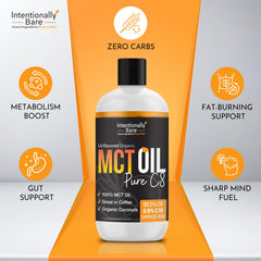Intentionally Bare MCT oil delivers a neutral-tasting, versatile cooking option.