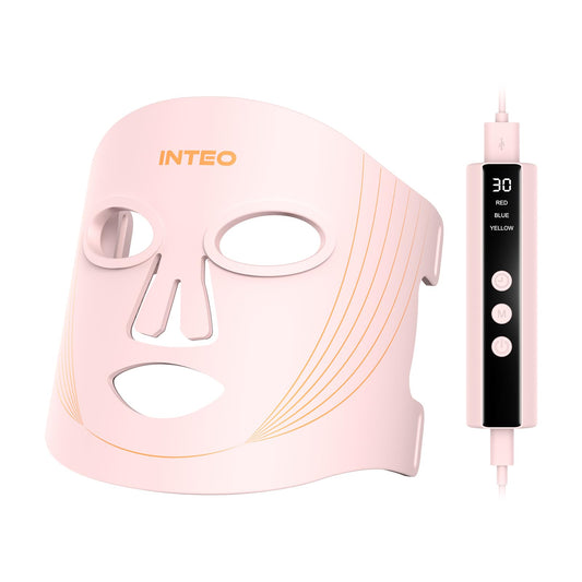 INTEO red light therapy face mask with 3 modes for at-home care