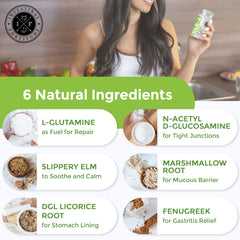 Intestinal Fortitude GLR-6 ingredient blend emphasizes gut-supporting botanicals.