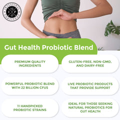 Intestinal Fortitude PRO-B11 ingredients panel with handpicked probiotic strains.