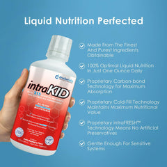 Dosing syringe demonstrates kid-friendly administration for easy daily use.