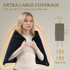 InVarme full-coverage pad lies flat on a couch for easy home use.