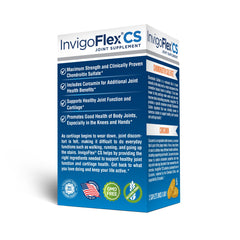 INVIGOFLEX CS gluten-free attribute highlighted on packaging.
