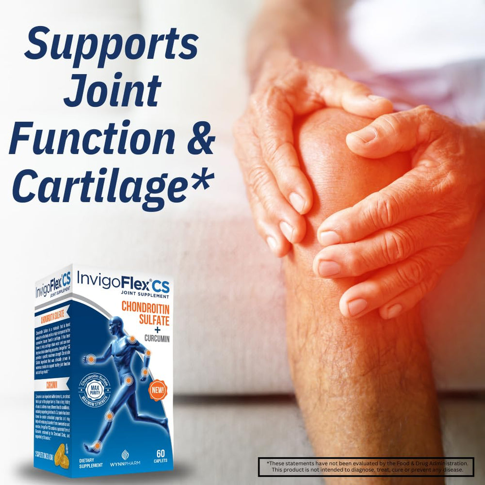 INVIGOFLEX CS turmeric extract visual emphasizing antioxidant joint support.