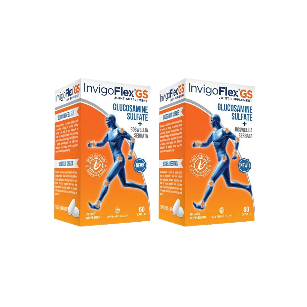 InvigoFlex glucosamine sulfate bottle supports daily joint comfort
