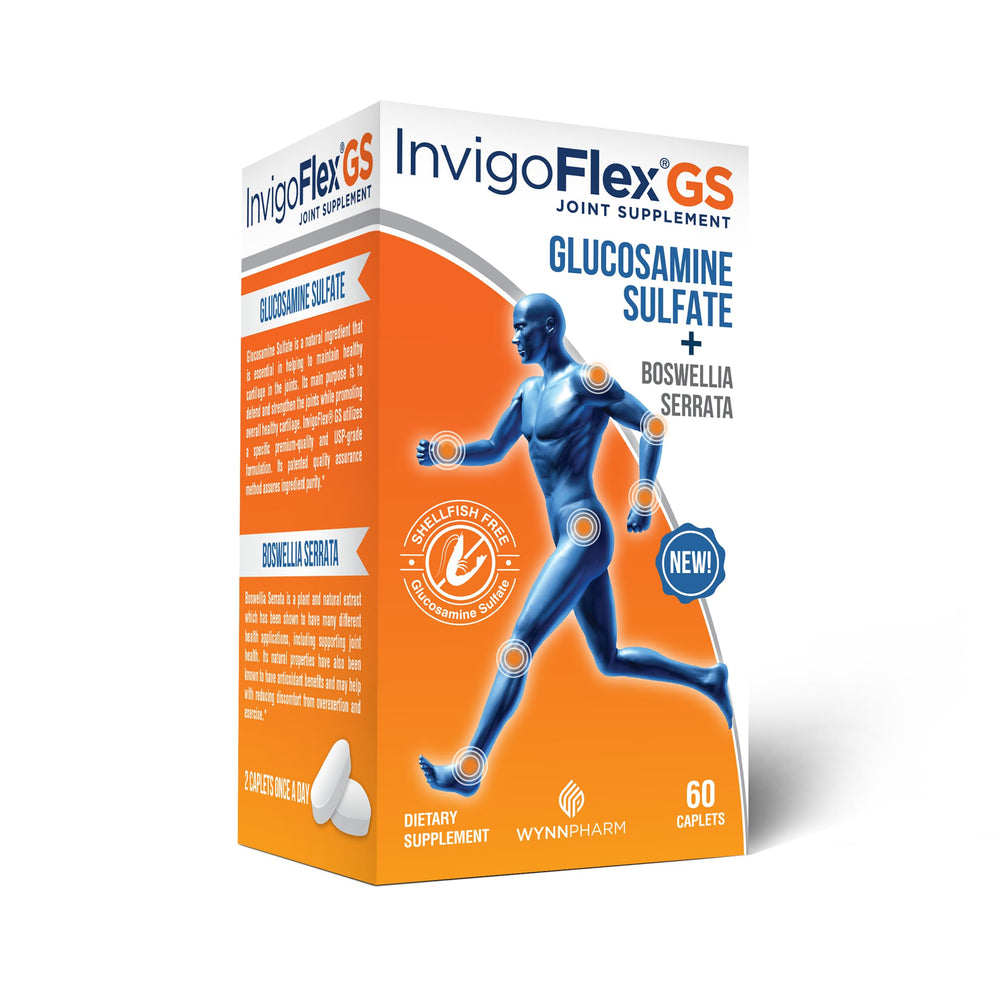 INVIGOFLEX GS bottle front promoting joint support for daily mobility