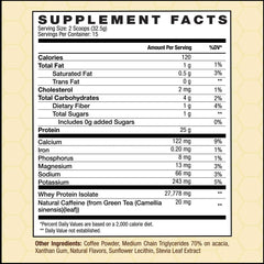 Close-up of INVIGOR8 bottle label highlighting 25 g protein per serving.