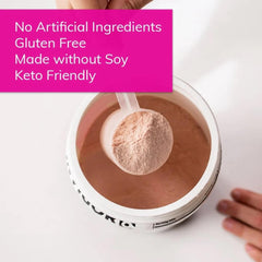 INVIGOR8 Superfood Shake ingredients-spread highlights greens, chia and flax seeds.