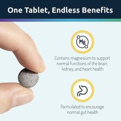 Close-up of magnesium-based hydrogen tablets with 12 ppm emphasis.