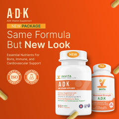 INVITA ADK capsules close-up highlighting vegetarian capsules.