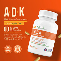 INVITA ADK label nutrition facts view for ADK blend.