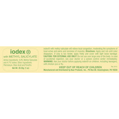 IODEX BAAR ointment applied to skin for massage absorption.