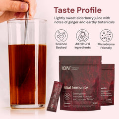 ION Gut Support synergy with immunity drink packets for gut-immune connection