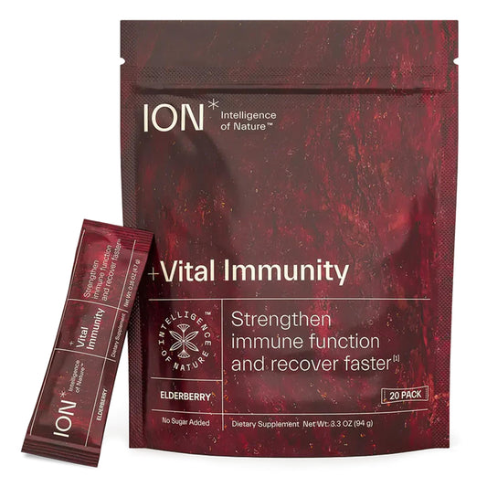 ION Vital Immunity elderberry drink packet for daily immune support
