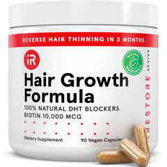 iorestore hair growth supplement bottle for daily use and hair wellness