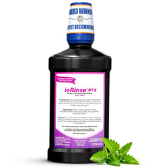 ioRinse RTU bottle pouring for quick breath refreshment
