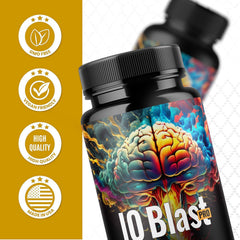 IQ Blast Pro label detail communicates clean, natural formula cues.