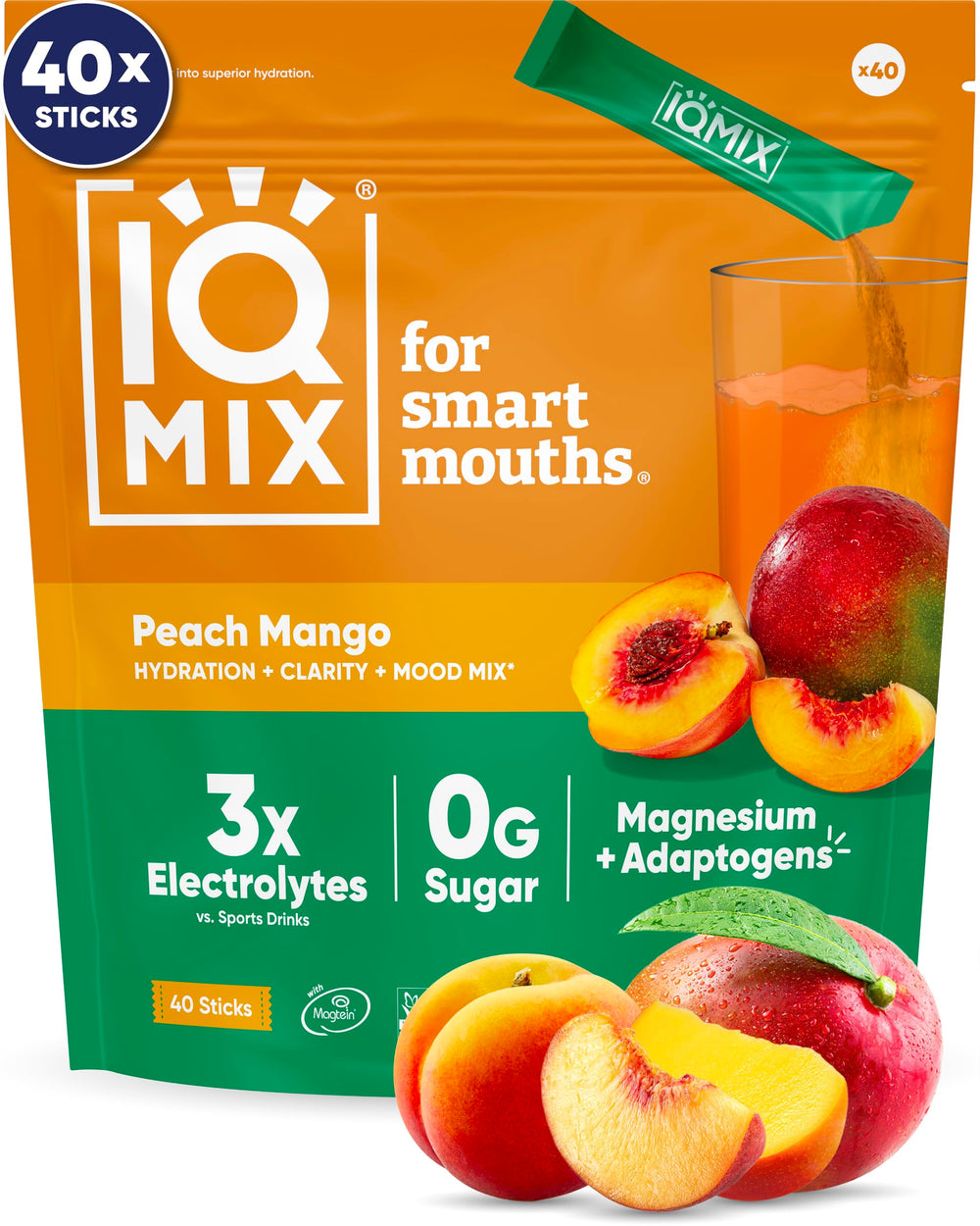 IQMIX hydration packet open for on-the-go hydration.