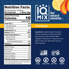 IQMIX Yuzu Mango packet front ready to mix for tasty hydration