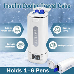 IQYIQY insulin cooler pen storage holds 1–6 pens with full-surround cooling.