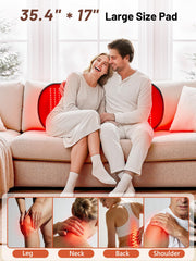 IRELEX mat with 500 LEDs delivering red and near-infrared light for comfort and use.