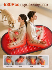 IRELEX foldable red light therapy mat enabling easy storage after use