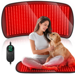 IRELEX red light therapy mat offering full-back coverage for a relaxing session.