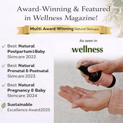 Irene Organics postpartum spray use for cooling relief after delivery.