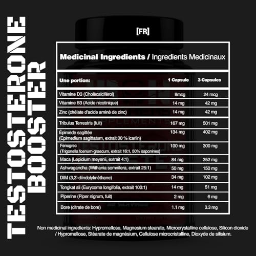 Iron Brothers 30-day cycle graphic alongside the bottle.