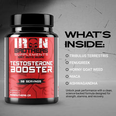 Iron Brothers DIM and zinc label details emphasizing balance and metabolism support.