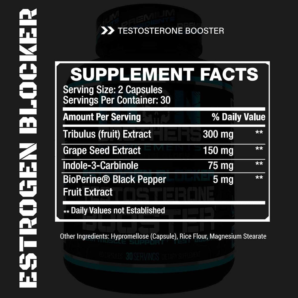 Iron Brothers Men's Testosterone Support grape seed extract emphasizes antioxidant-friendly training.