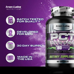 PCT Xtreme capsules in hand, easy daily post-cycle routine.