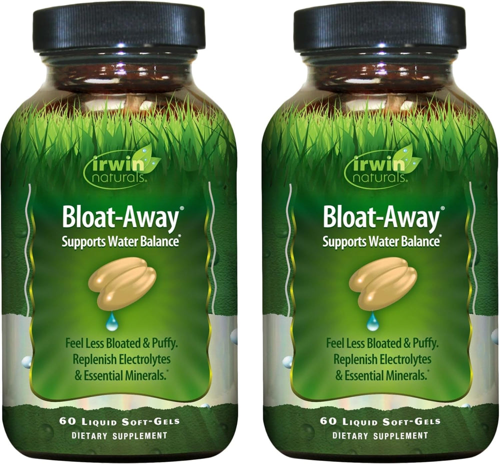 Irwin Naturals Bloat-Away bottle front showing water balance support label