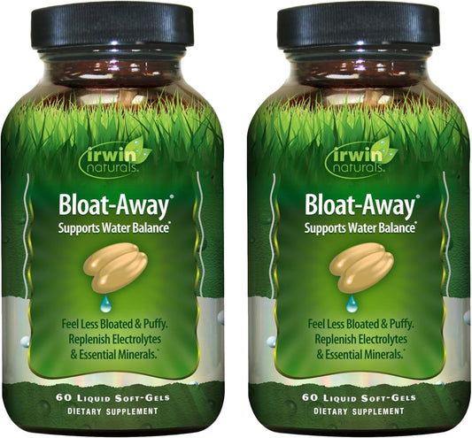 Irwin Naturals Bloat-Away bottle front showing water balance support label
