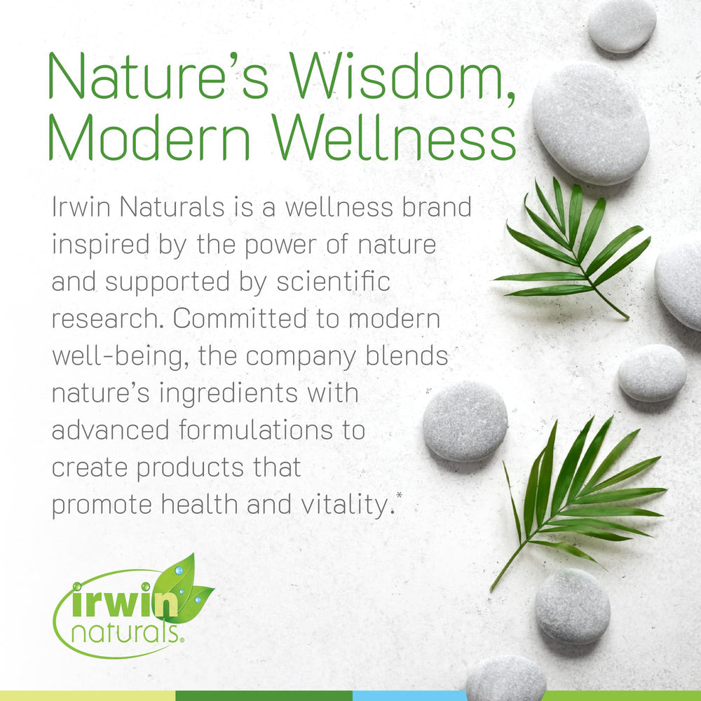 Irwin Naturals Brain Awake on a desk scene ready for study or work.