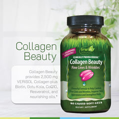 Ingredient panel on Irwin Naturals Collagen Beauty bottle