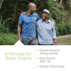Irwin Naturals Ginkgo Biloba soft-gels beside glass for routine use.