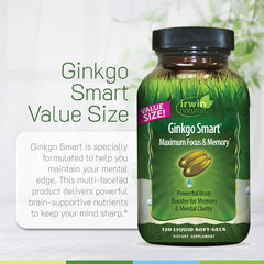 Irwin Naturals Ginkgo Smart bottle dispense shows easy access to capsules